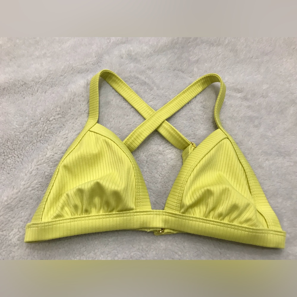 XHILARATION Yellow Bikini Top size Small